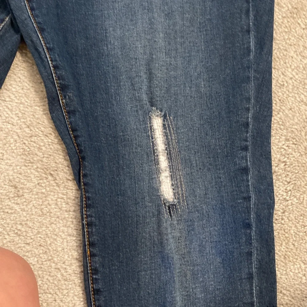 Earl Jean Classic Blue Distressed Women Jeans - Picture 3 of 6